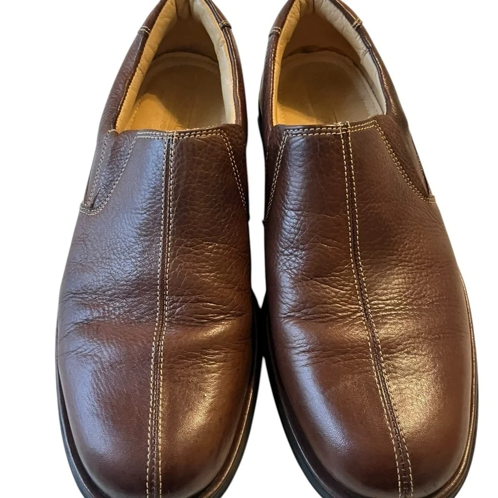 Sandro Brown Leather Loafers with Comfort Gel Sole. Men’s Size 10.5 D